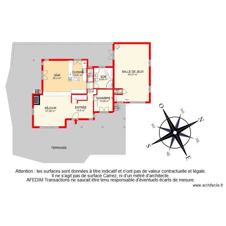 BI 30773. Plan de 31 pièces et 493 m2