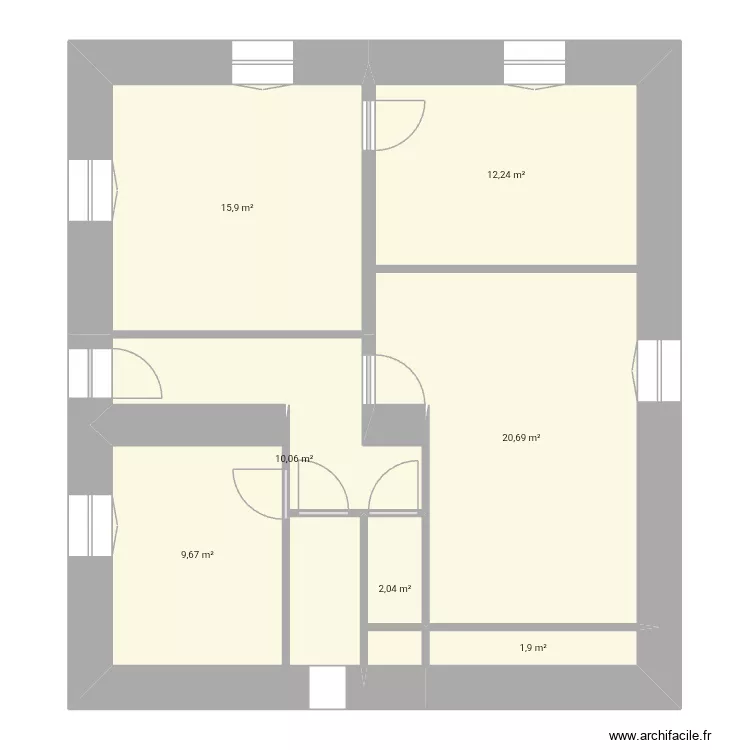 Plan 2. Plan de 7 et 72 m² Plan 2. Plan de 7 et 72 m²