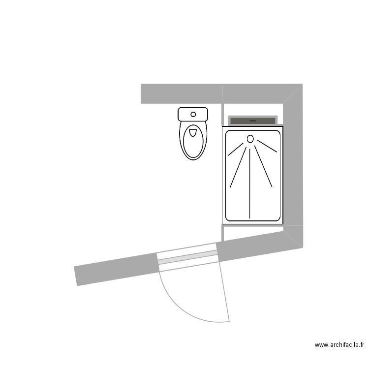 HOFF douche R+1. Plan de 1 pièce et 0 m2