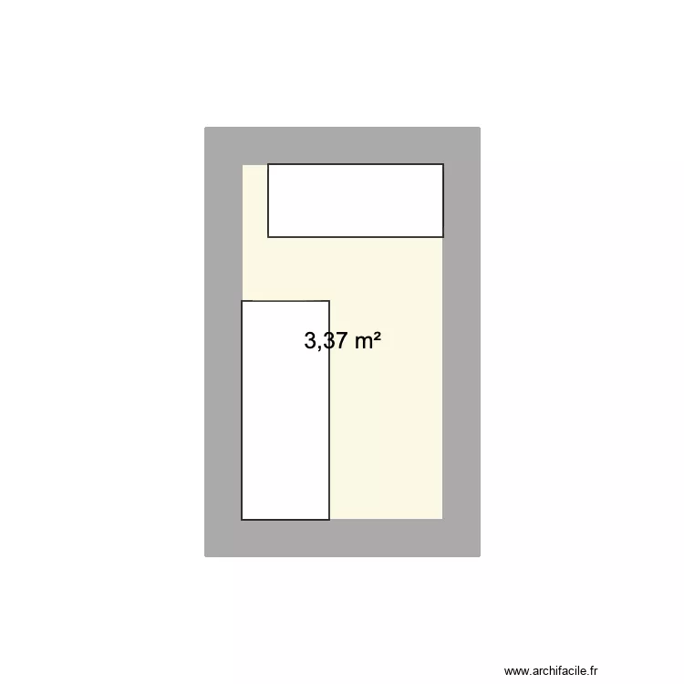 Atelier. Plan de 1 et 3 m² Atelier. Plan de 1 et 3 m²