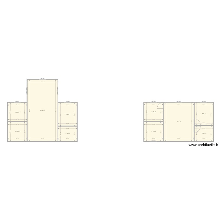 bazoches les gretz. Plan de 10 pièces et 103 m2