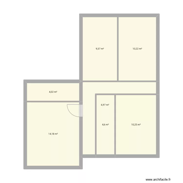 maestre R+1 projet. Plan de 7  et 60 m²