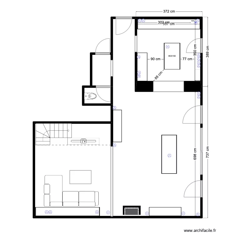 BOCCARD ELEC 1. Plan de 5  et 77 m²