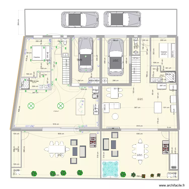 plan Dolus plancher chauffant. Plan de 