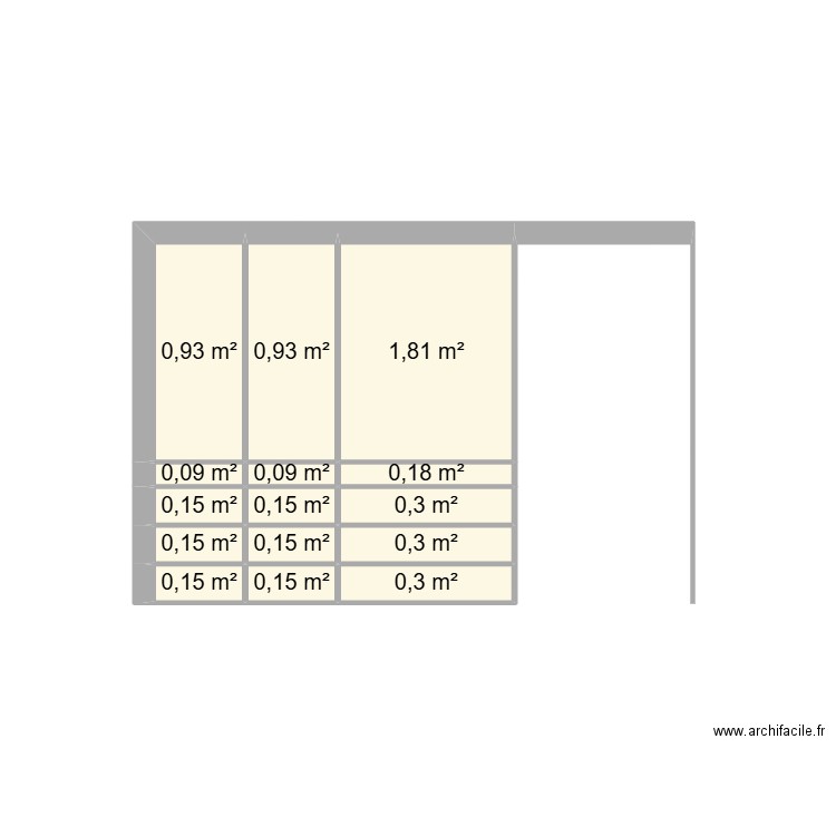 Closet_Ppal. Plan de 15 pièces et 6 m2