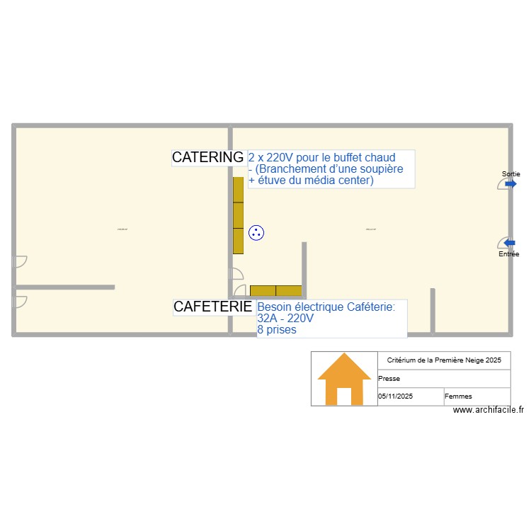 Presse 25 - Femmes. Plan de 2 pièces et 502 m2