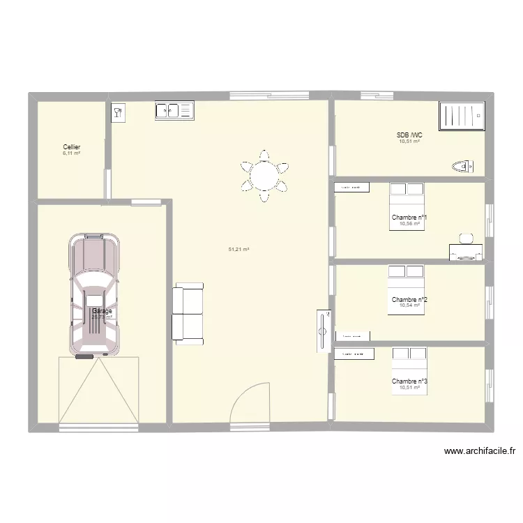 plan Maison PMR. Plan de 