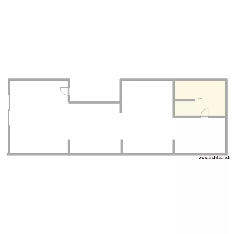 Edouardo. Plan de 1  et 31 m²