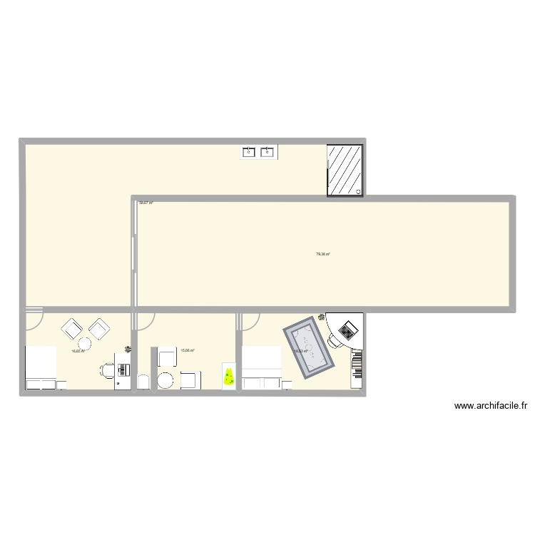 villa n&deg;1. Plan de 0 pièce et 0 m2