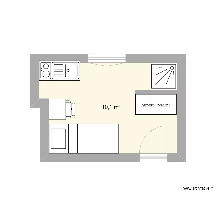 Chambre 6&egrave;me 2. Plan de 