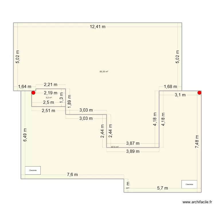 PLAN TOITURE. Plan de 3  et 154 m²
