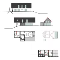 LONGERE TYPE 8 TER AVEC VELUX avec extension cuisine