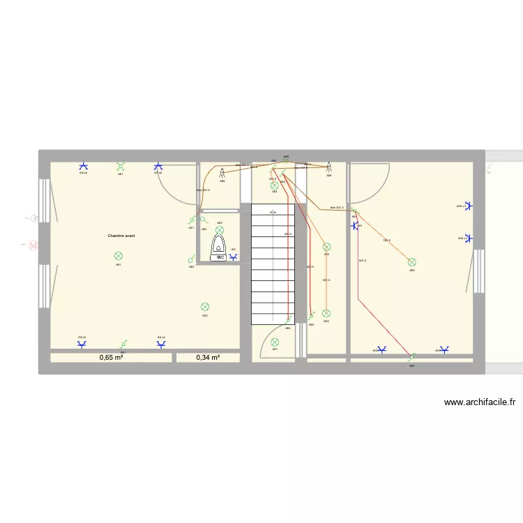 Plan Electrique V1.3.4. Plan de 27 Pièces et 225 m² Plan Electrique V1.3.4. Plan de 27 Pièces et 225 m²