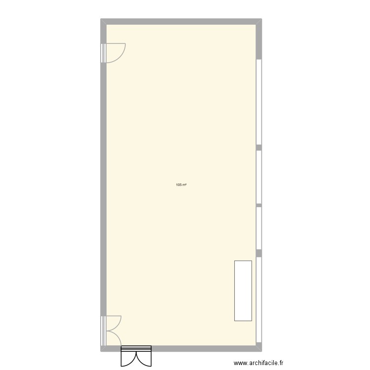 plans de classe. Plan de 1 pièce et 105 m2