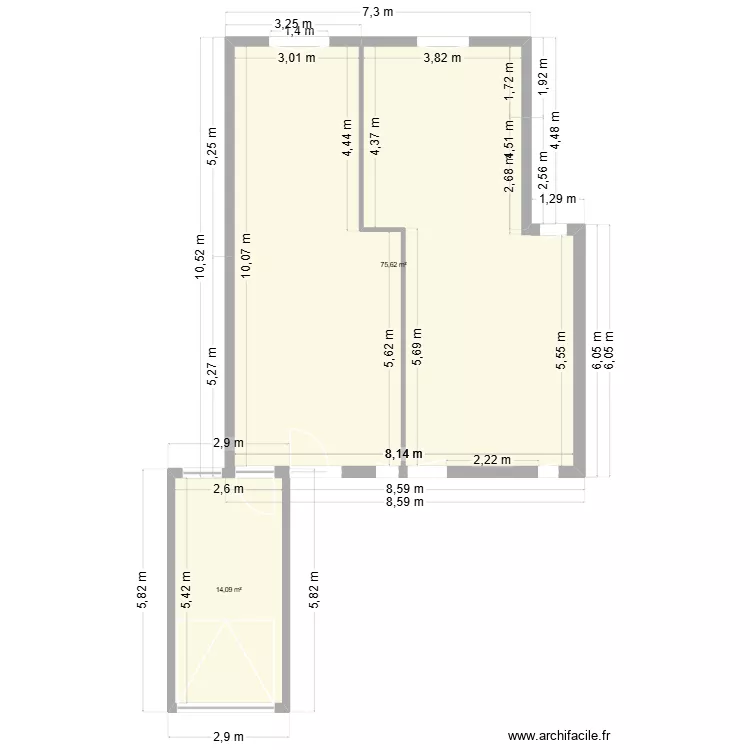 Douvrin maison vide pour charpente. Plan de 1 et 78 m² Douvrin maison vide pour charpente. Plan de 1 et 78 m²