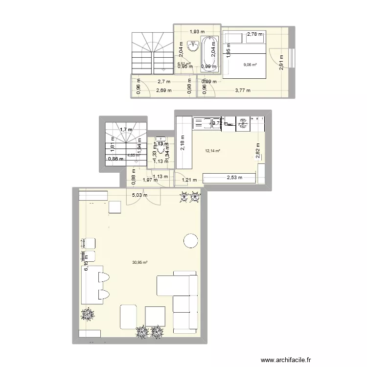 chez moi. Plan de 