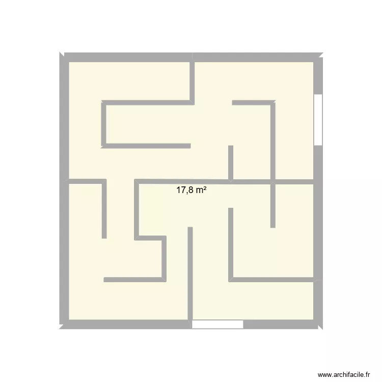 LABYRINTHE ENCHANTE. Plan de 1  et 18 m²