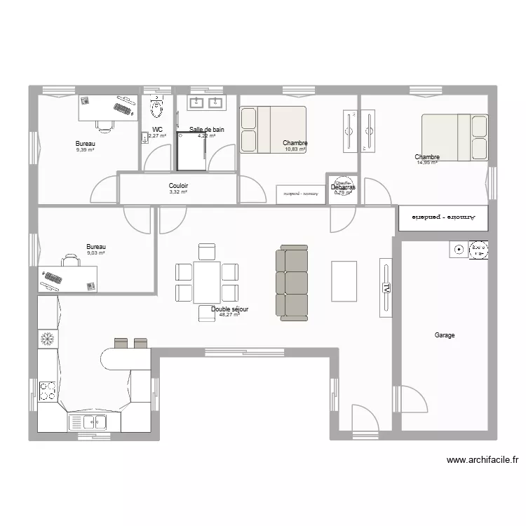 Plan Léo et Alex. Plan de 10 et 118 m² Plan Léo et Alex. Plan de 10 et 118 m²