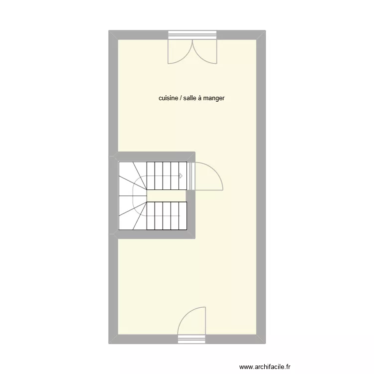 thomasson rdc &eacute;tat initial. Plan de 2  et 32 m²