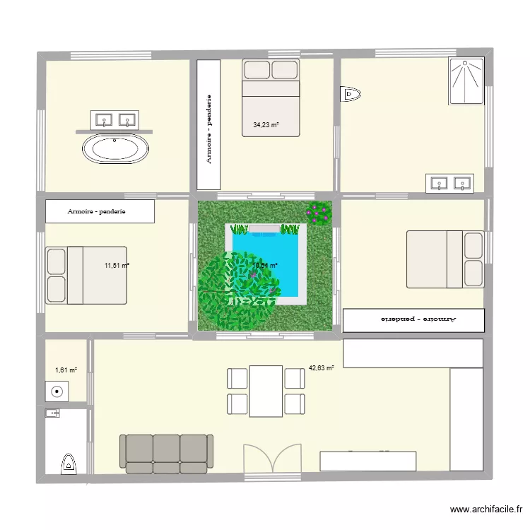 Maison de nos r&ecirc;ves. Plan de 5  et 101 m²
