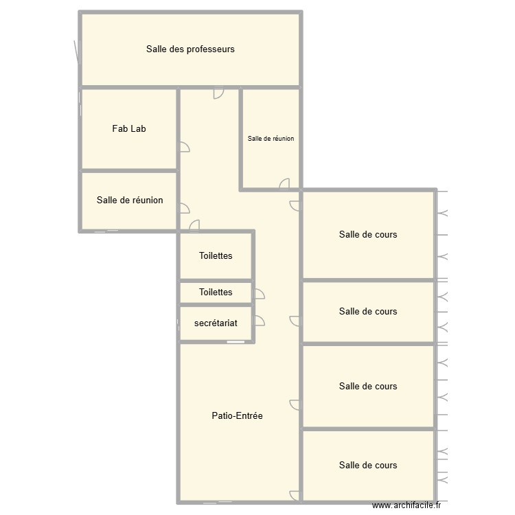 Aflokkat. Plan de 12 pièces et 770 m2