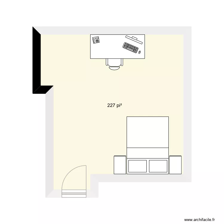 Raja. Plan de 1  et 21 m²