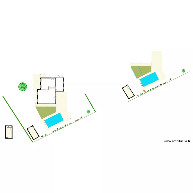 Aussevielle Projet Piscine 3. Plan de 4  et 140 m²