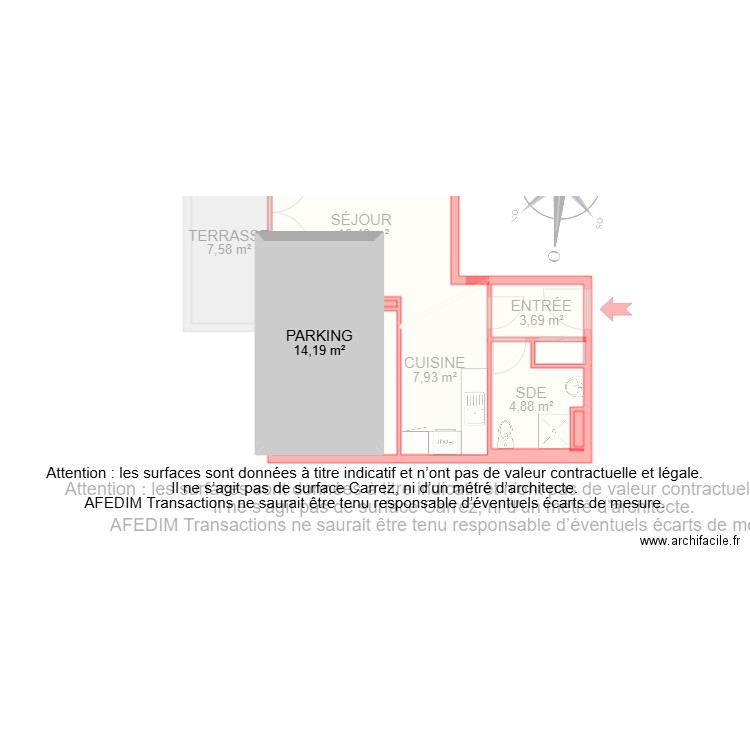 BI 24145. Plan de 9 pièces et 67 m2