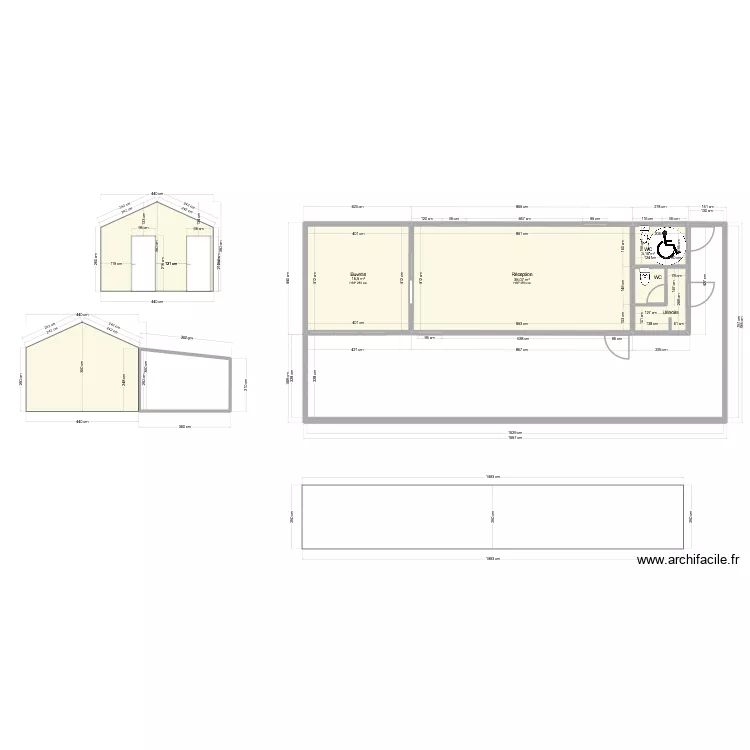 plan local04. Plan de 6 pièces et 67 m²