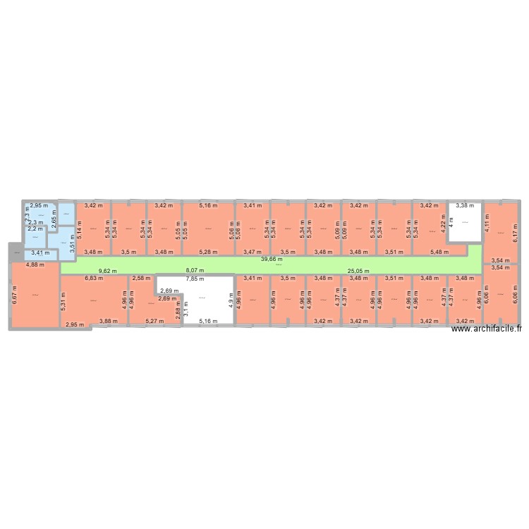 R+1 Acrotecna - INEO RHT. Plan de 31 pièces et 601 m2
