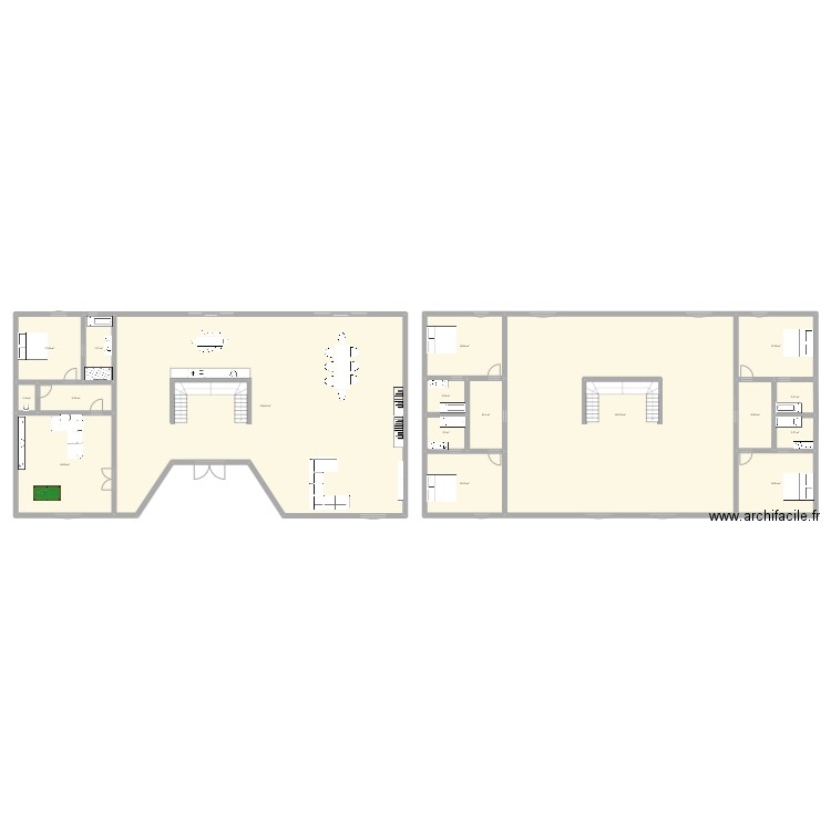 CHATEAU. Plan de 17 pièces et 606 m2