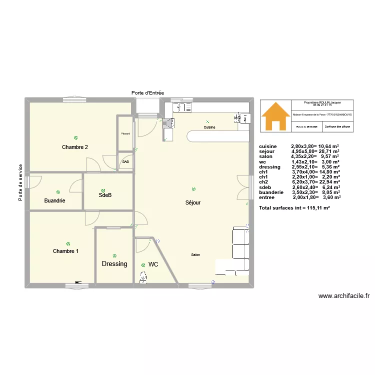 SURFACES. Plan de 