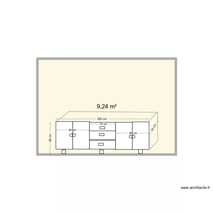 MEUBLE SALON. Plan de 