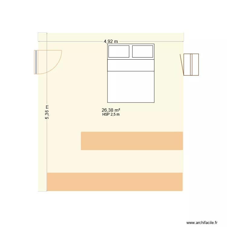 chambre 3&egrave;me. Plan de 