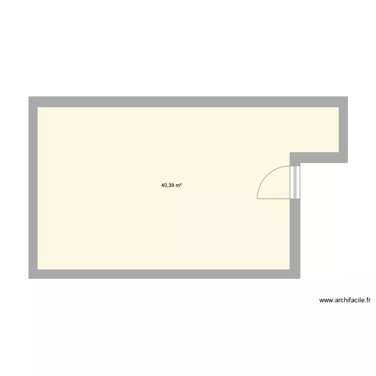 EYNE. Plan de 1  et 40 m²