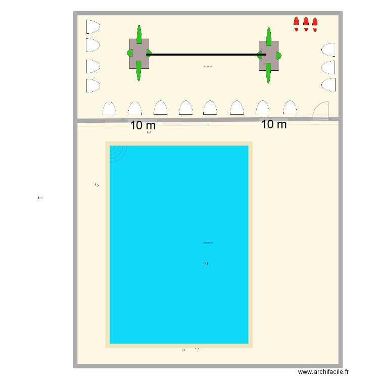 PL SS MM. Plan de 2 pièces et 529 m2