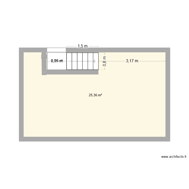 Plan geyer. Plan de 2 pièces et 27 m2