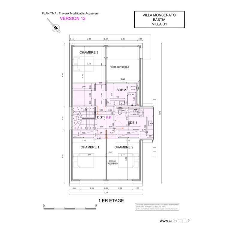 etage maison. Plan de 0 pièce et 0 m2