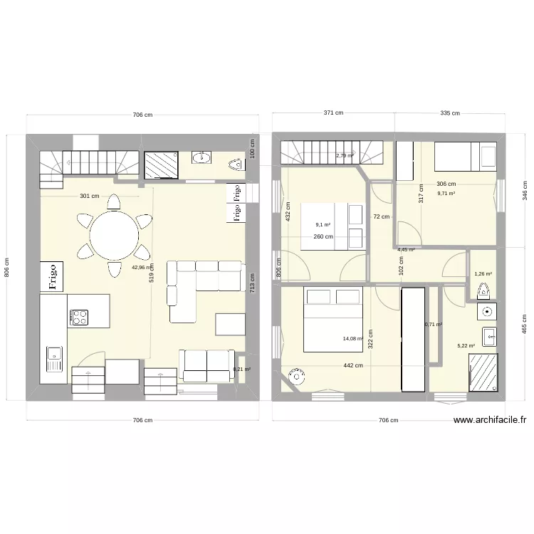 garage plan C. Plan de 