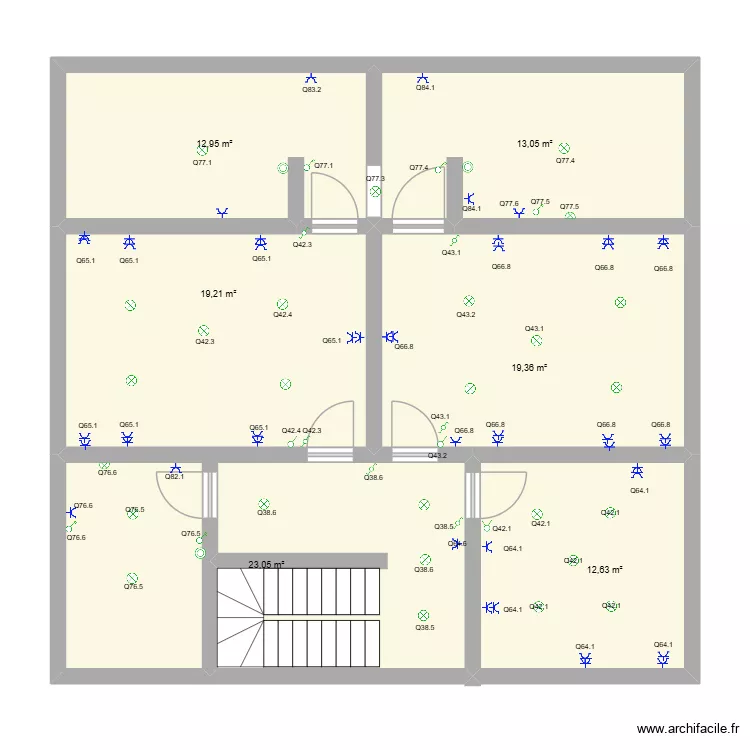 philippeville. Plan de 6  et 100 m²