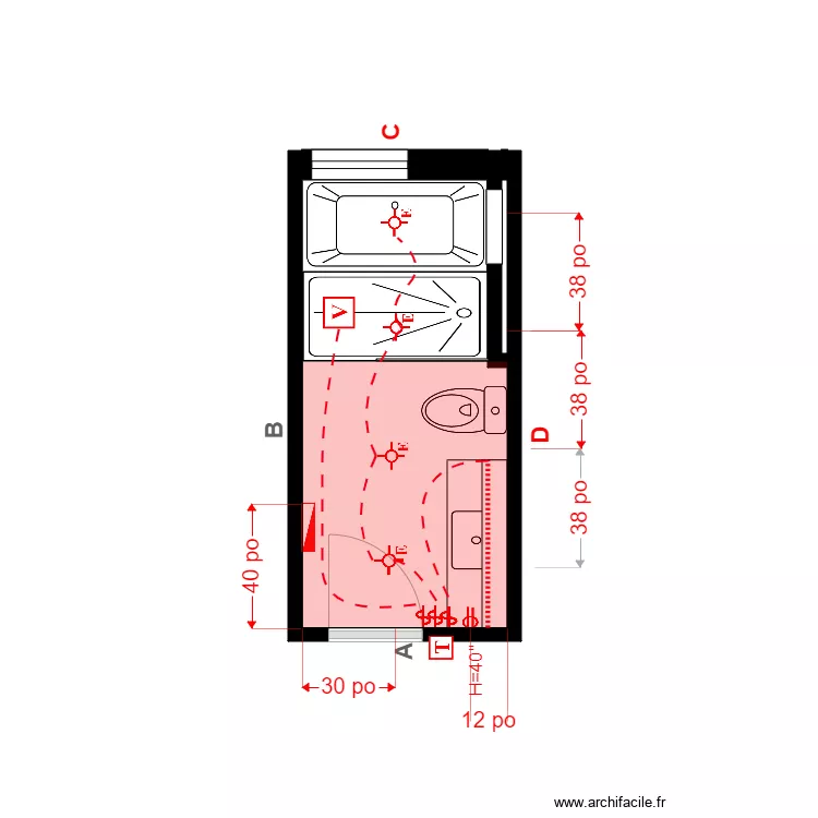 Laroche &eacute;tage &Eacute;lectrique. Plan de 2  et 6 m²