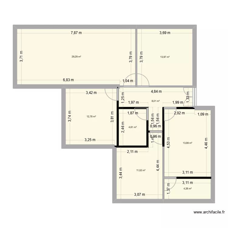abi tammame. Plan de 8  et 98 m²