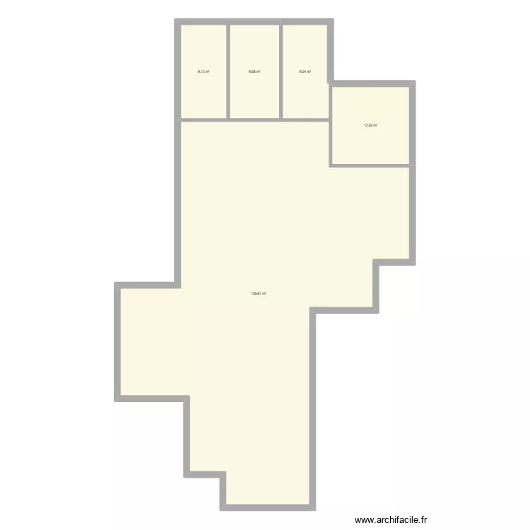 nouveau fil. Plan de 5  et 179 m²