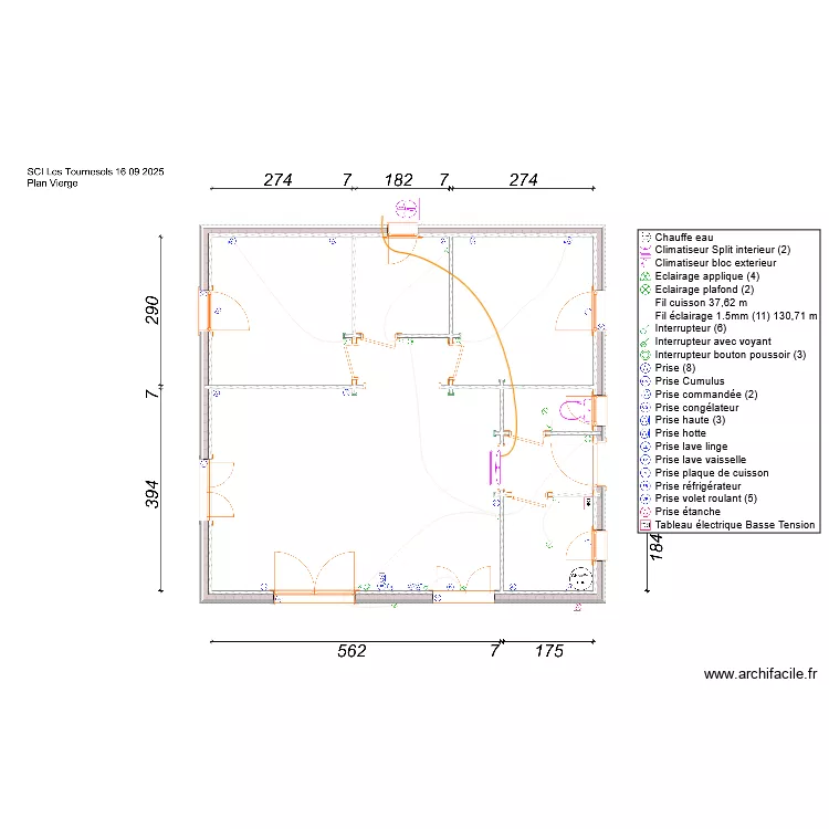 SCI Les tournesols. Plan de 
