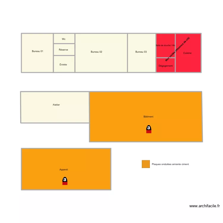 761300576. Plan de 12  et 43 m²