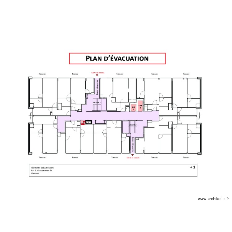 plan evacuation belle maison. Plan de 0 pièce et 0 m2