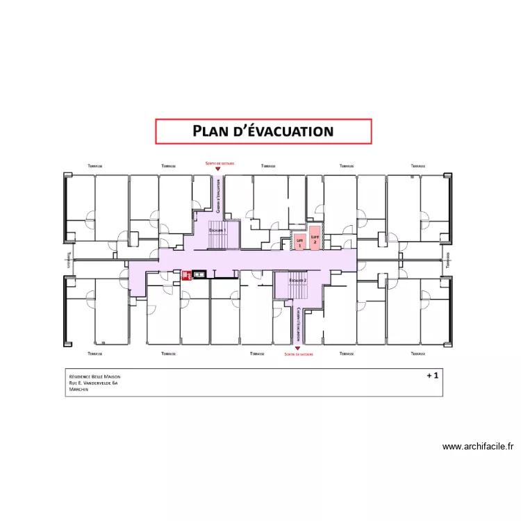 plan evacuation belle maison. Plan de 