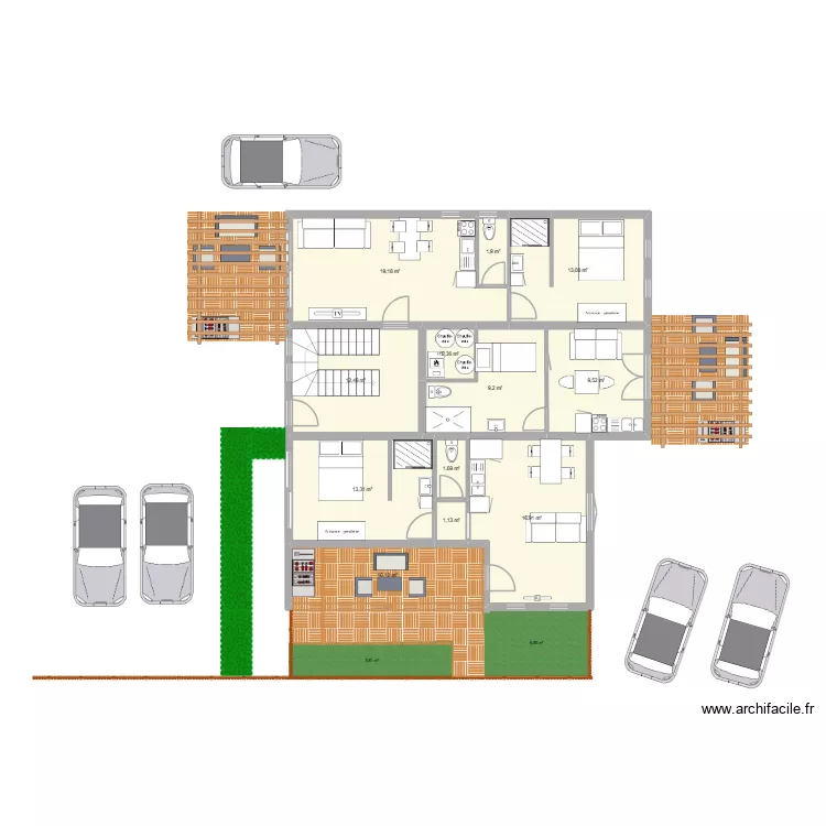 lardier PAC. Plan de 23  et 222 m²