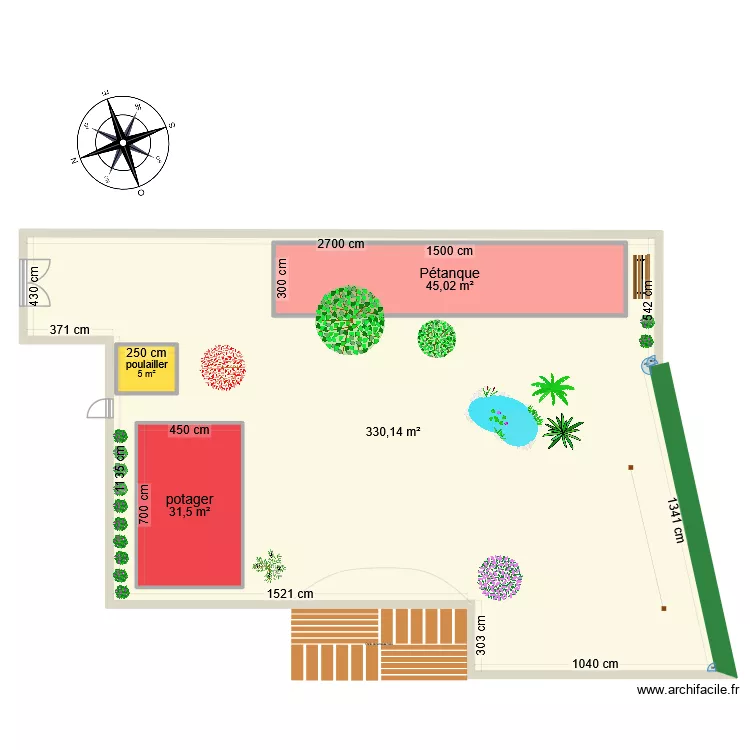 jardin2026. Plan de 4  et 500 m²