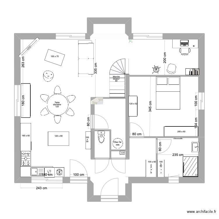 maison 1v6. Plan de 0 pièce et 0 m2
